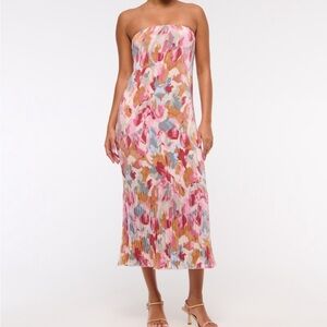 Pleated Strapless Dress